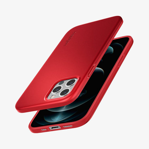 ACS01612 - iPhone 12 Pro Max Case Thin Fit in black showing the back